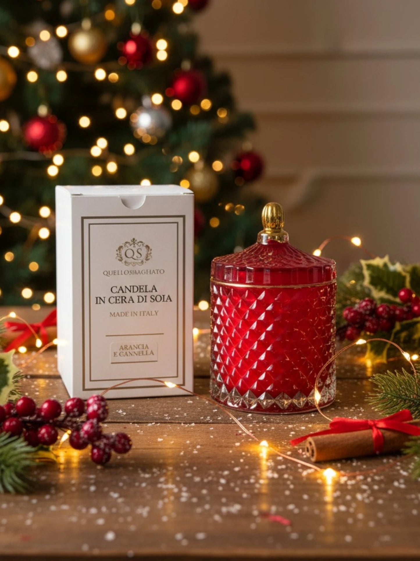 Giara Vetro Rossa - Arancia e Cannella