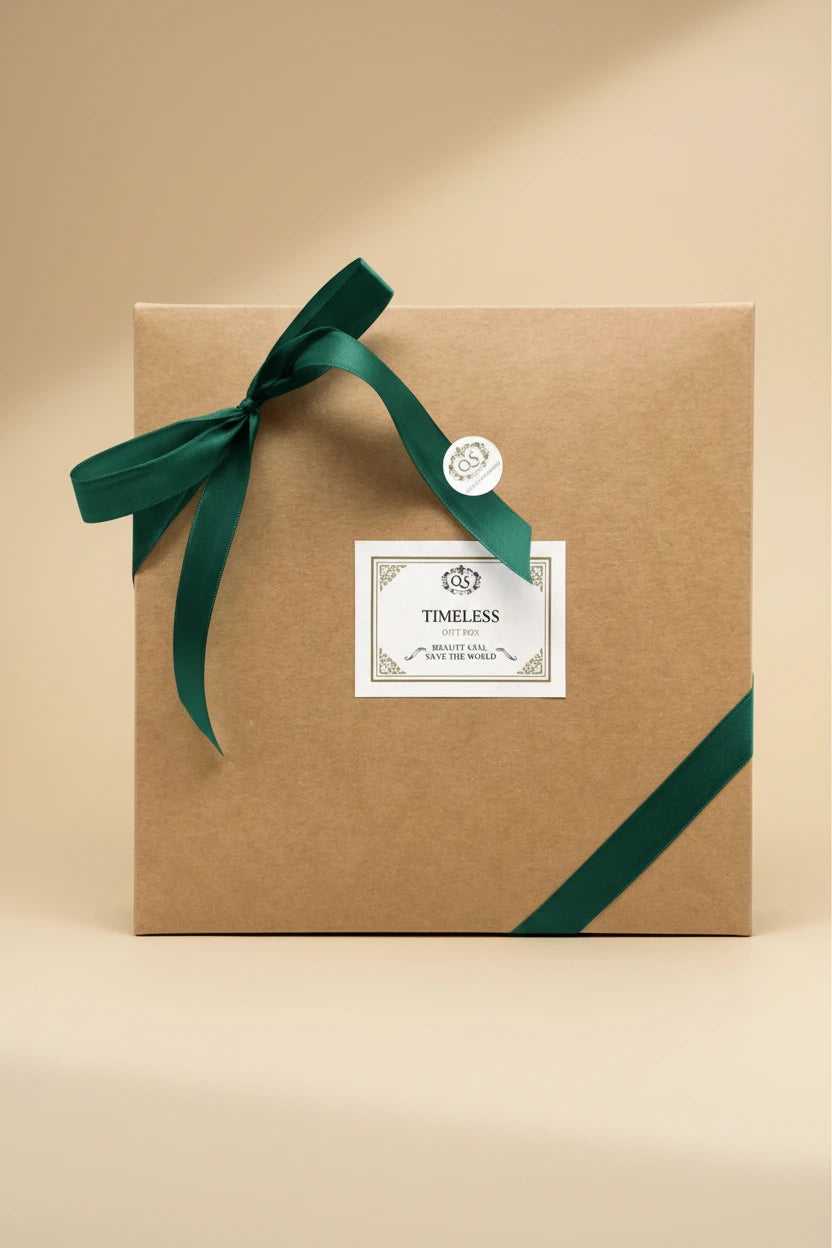 Box confezione regalo candele profumate artigianali per la casa, packaging elegante con nastro verde