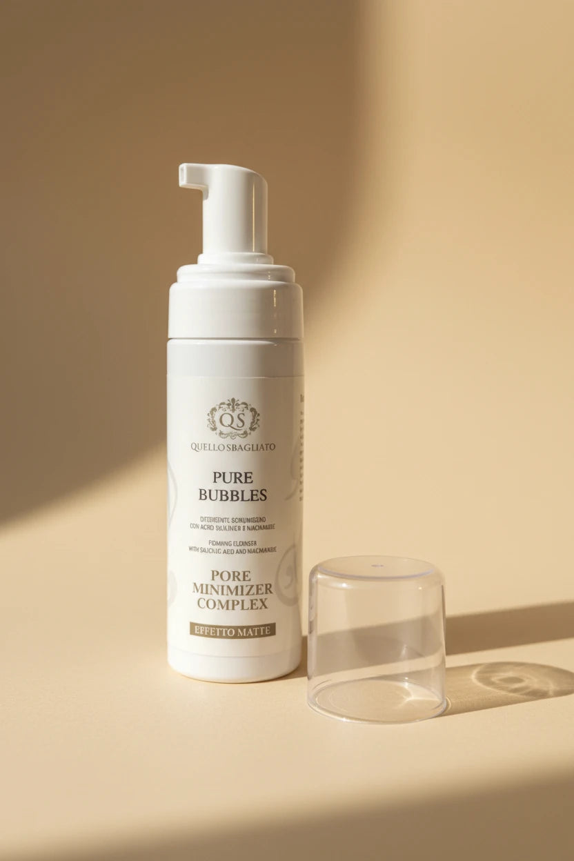 Pure Bubbles detergente viso purificante acido salicilico niacinamide made in Italy