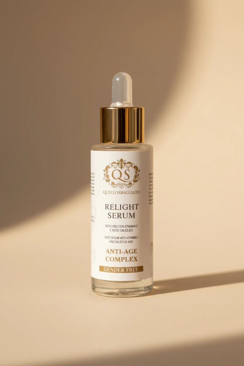 Relight Serum siero viso vitamina C antimacchie illuminante made in Italy