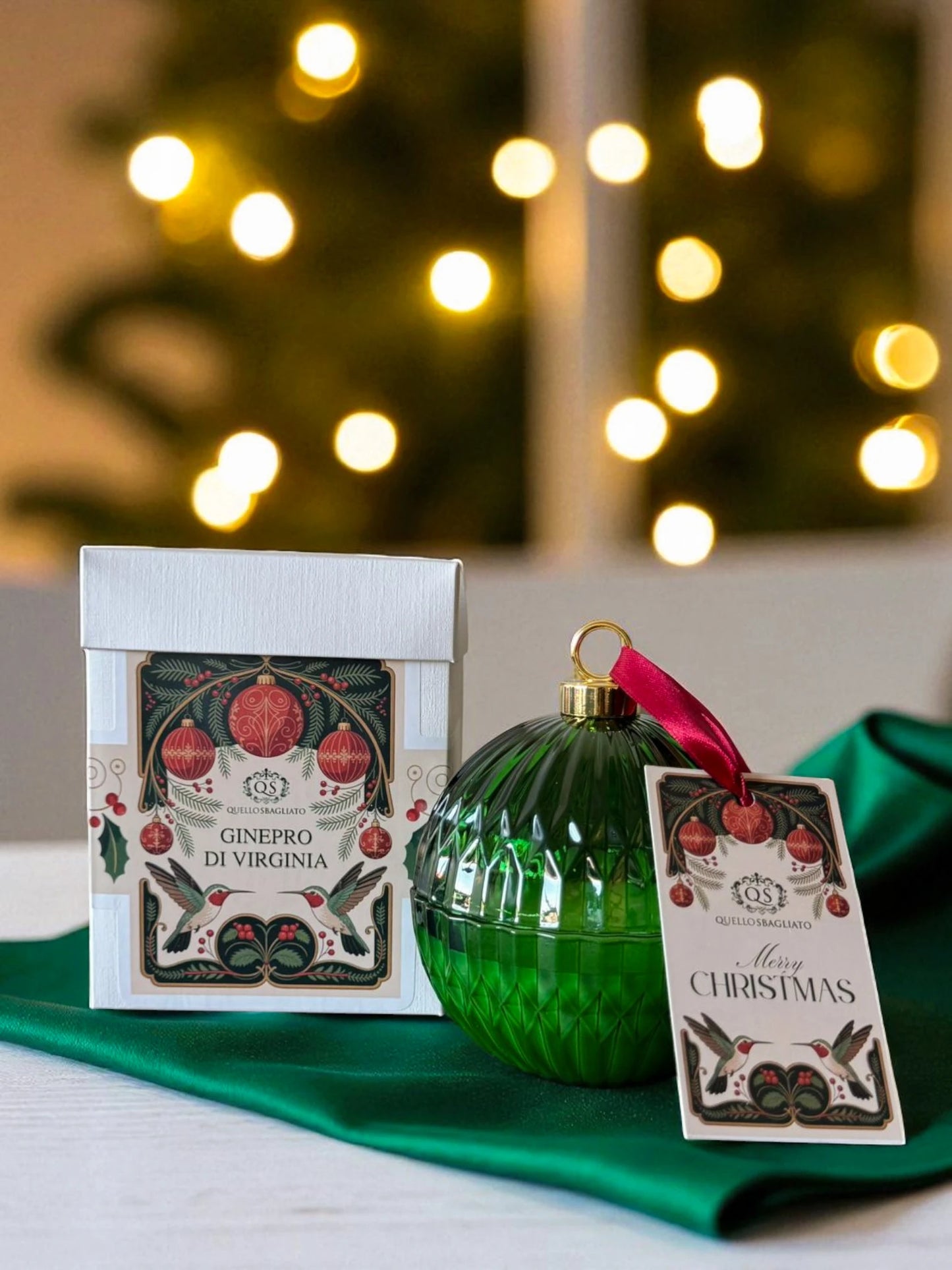 Pallina di Natale - Candela Ginepro di Virginia