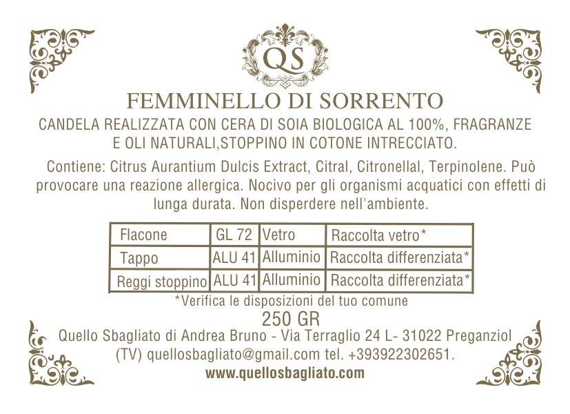 Femminello di Sorrento - Quello Sbagliato Shop
