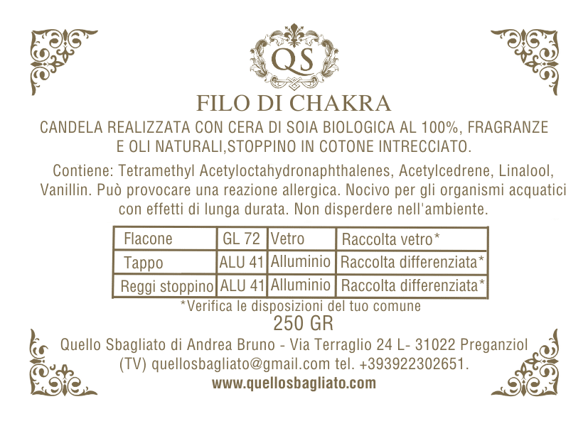 Filo di Chakra - Quello Sbagliato Shop
