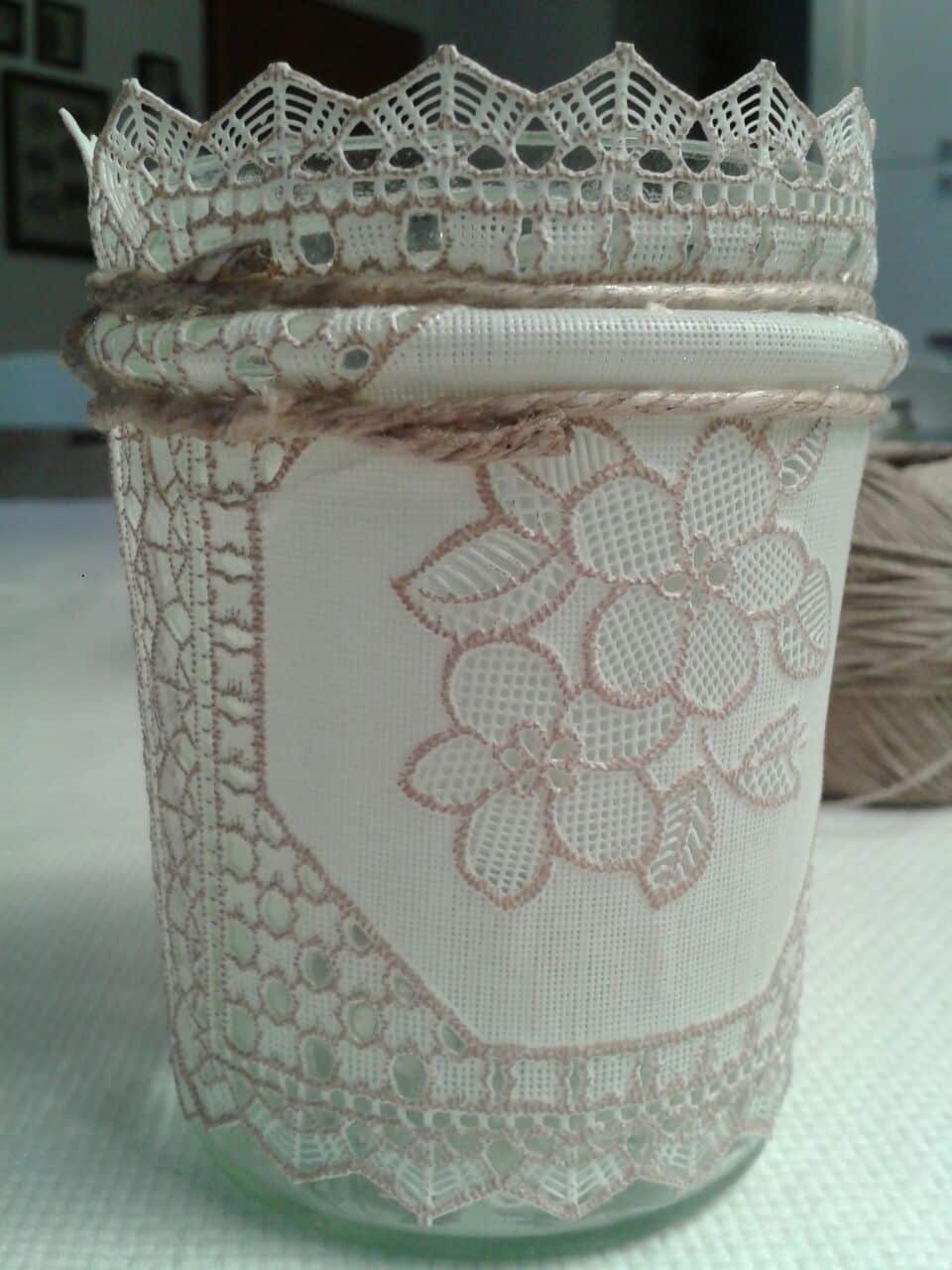 Realizzare un portacandele shabby chic fai da te