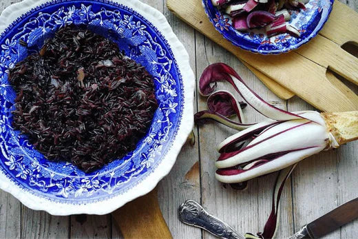 Risotto: riso venere e radicchio di Treviso con bimby