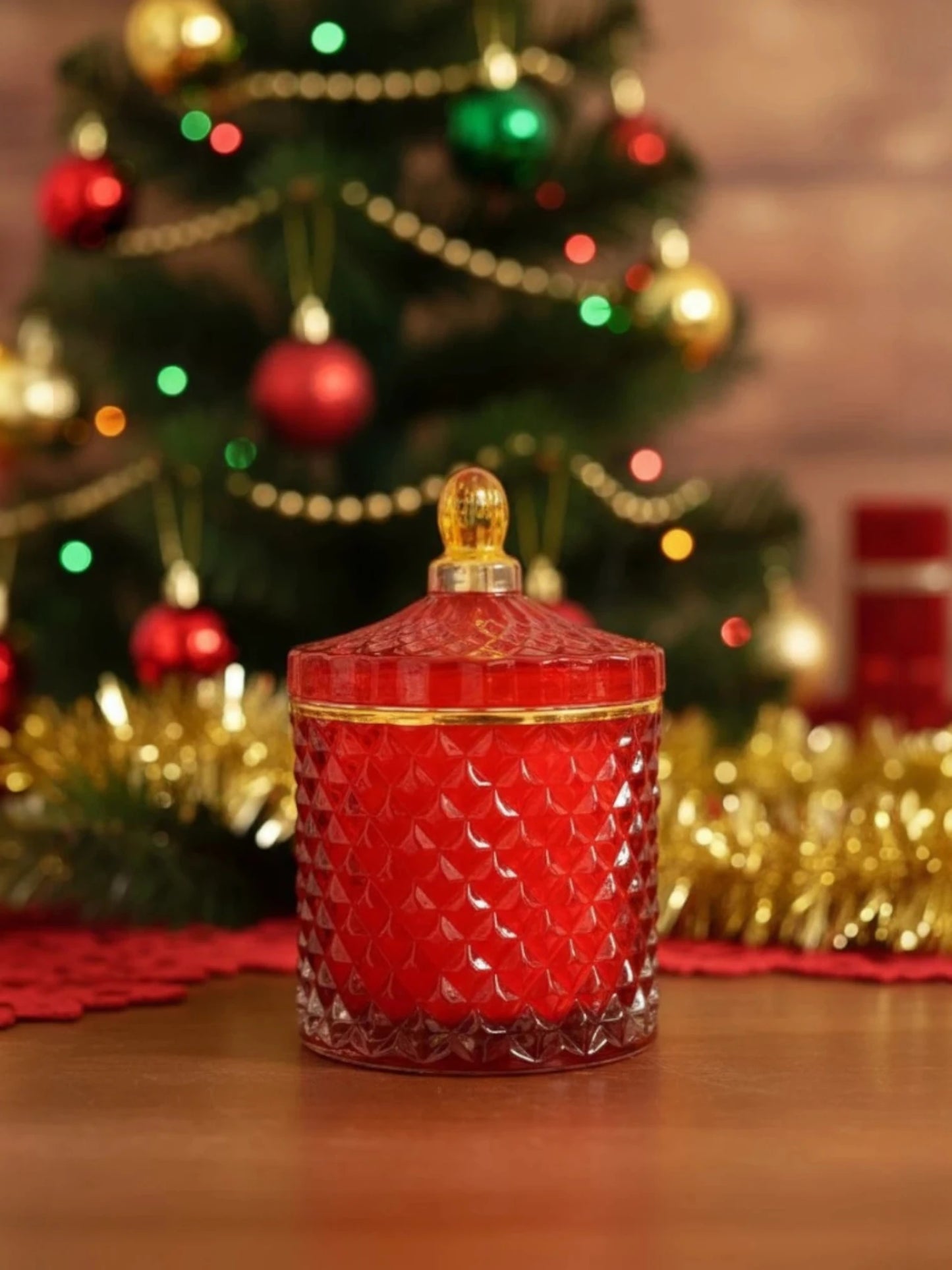 Giara Vetro Rossa - Arancia e Cannella