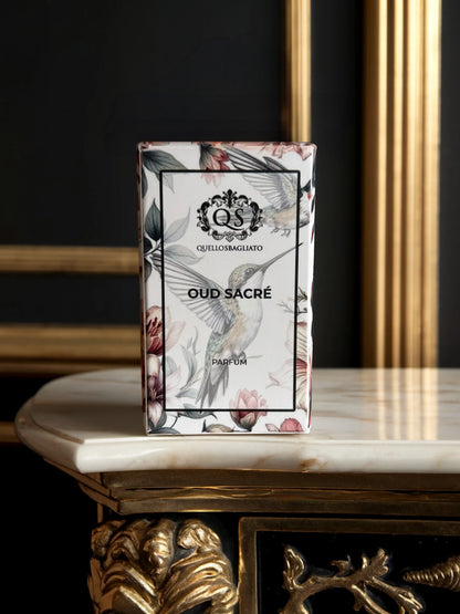Scatola Profumo di nicchia artigianale Oud Sacré oud incenso regale Made in Italy