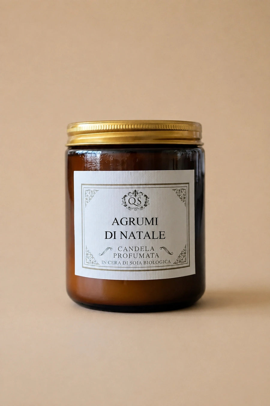 candela cera di soia di natale agrumi e spezie