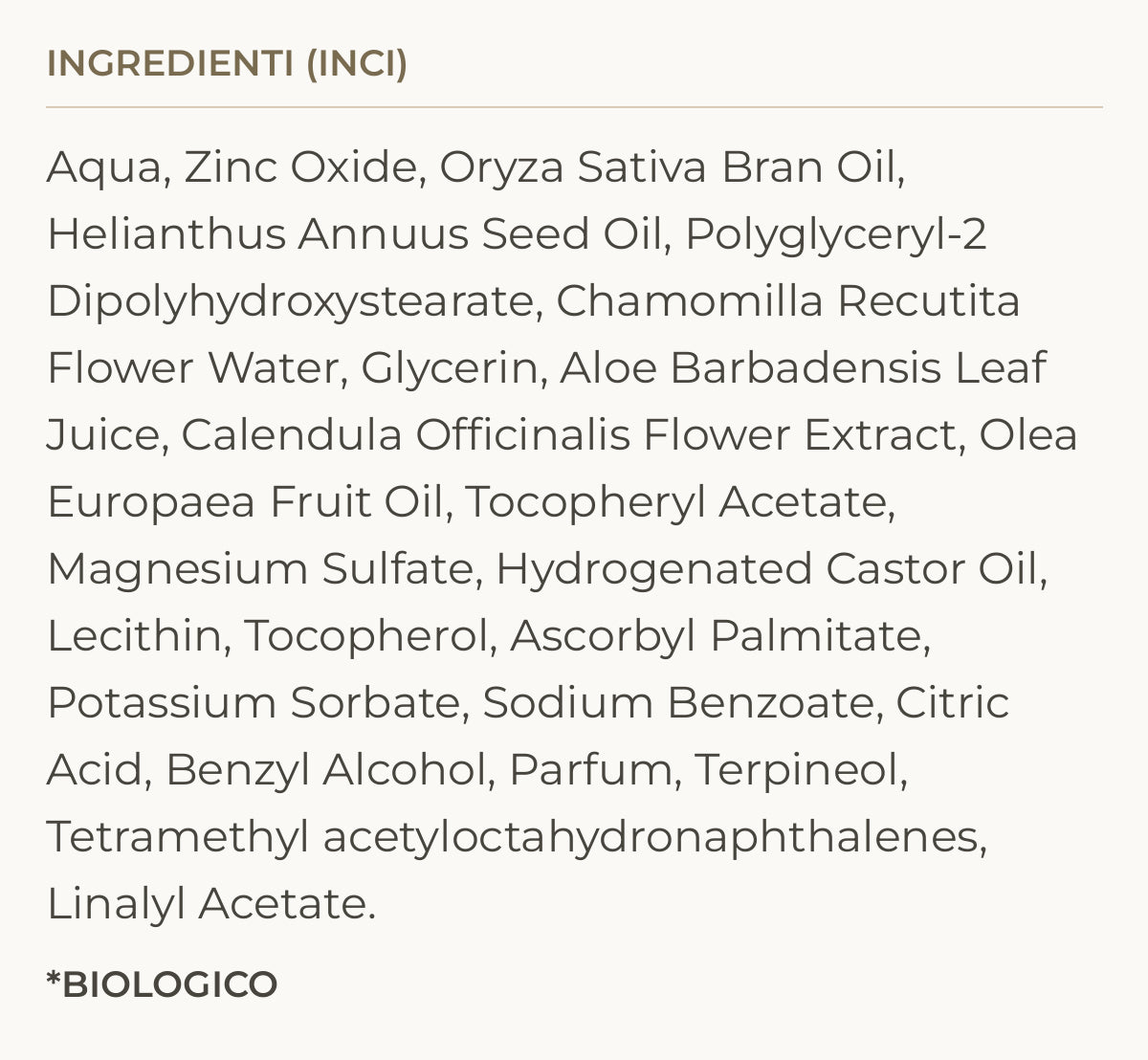 Ingredienti (INCI) di Baby Guard - Crema cambio pannolino