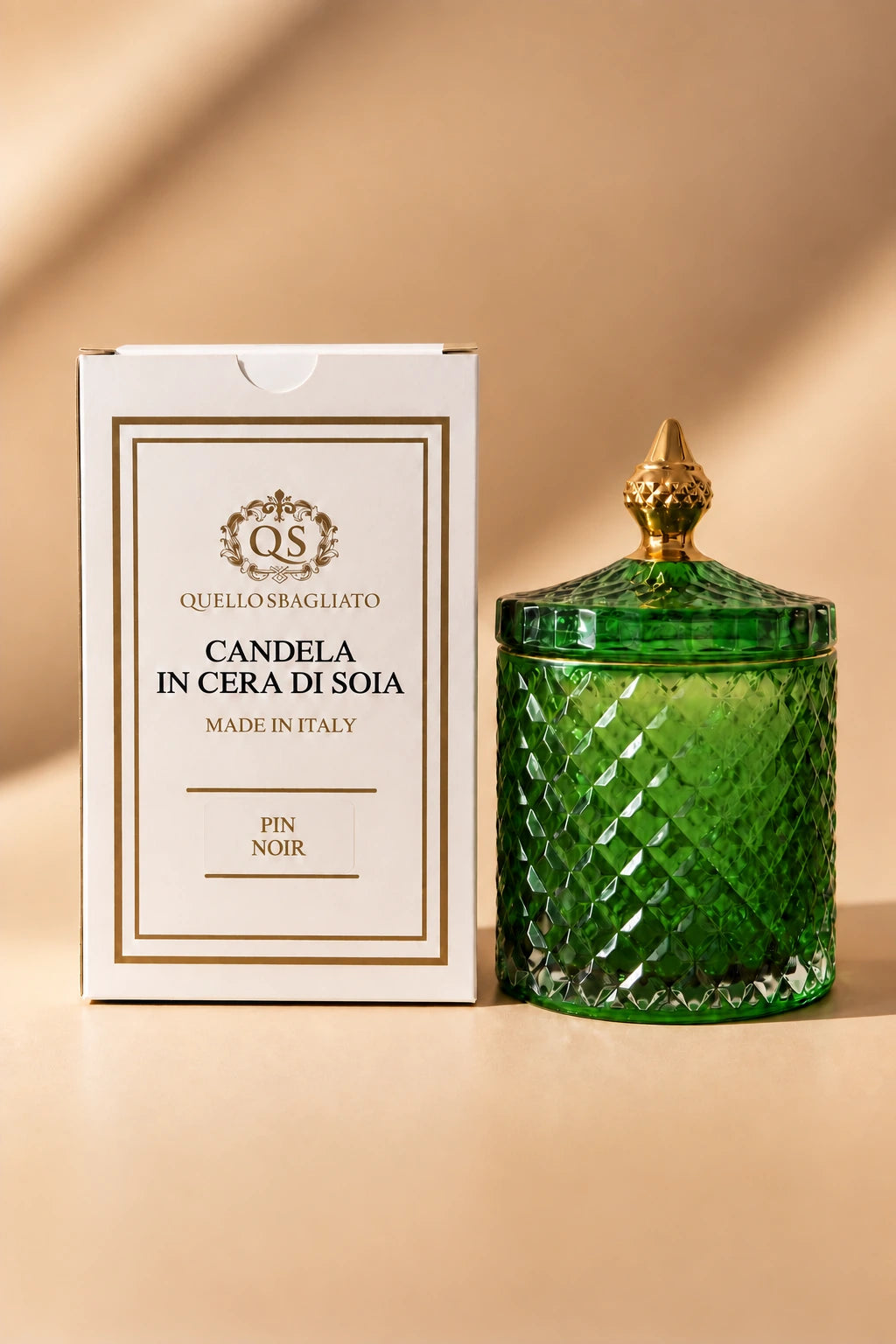 Candela di Lusso Verde in Cera di Soia