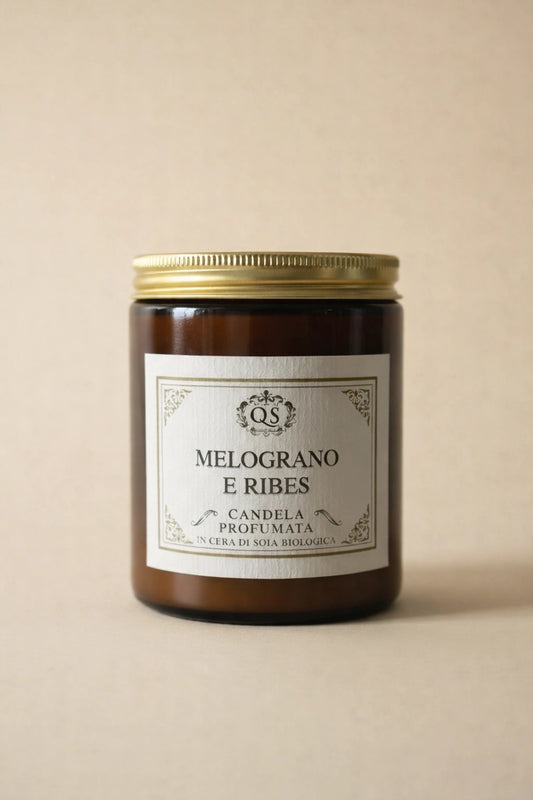 Candela profumata Melograno e Ribes in cera di soia di Quello Sbagliato