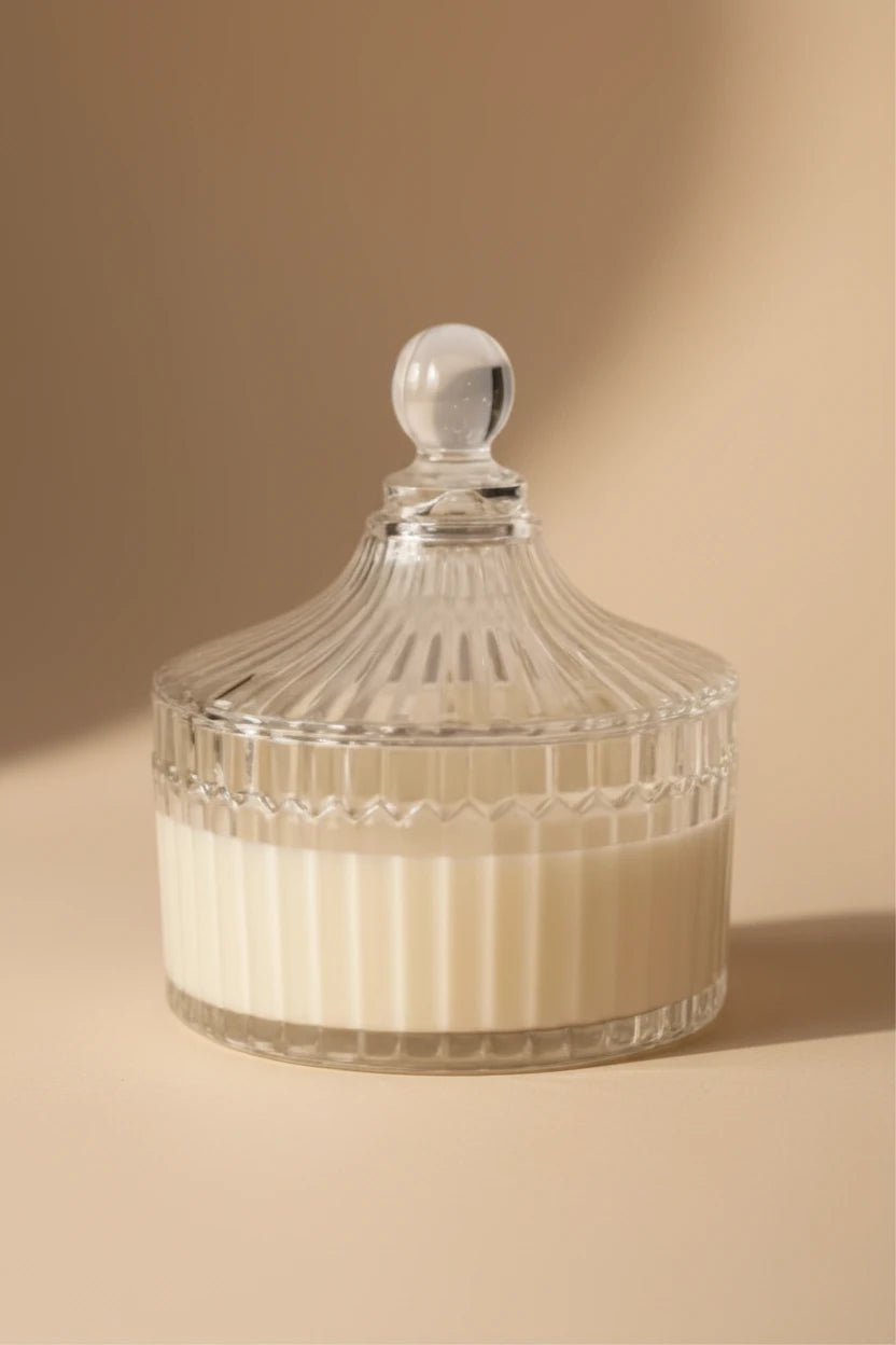 candela di soia artigianale di lusso con scatola Made in Italy 