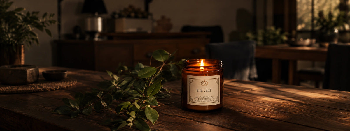 Candele verdi e aromatiche