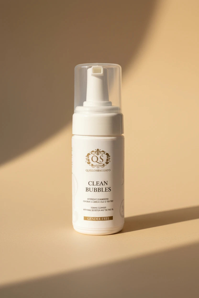 Cleans Bubbles detergente viso schiumogeno bava lumaca made in Italy