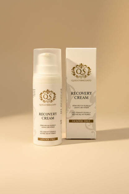 Recovery Cream crema viso lenitiva calendula ossido zinco couperose rosacea made in Italy