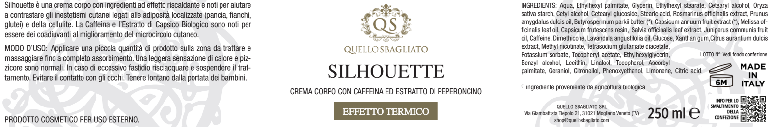 Silhouette - Crema rimodellante - Quello Sbagliato Shop