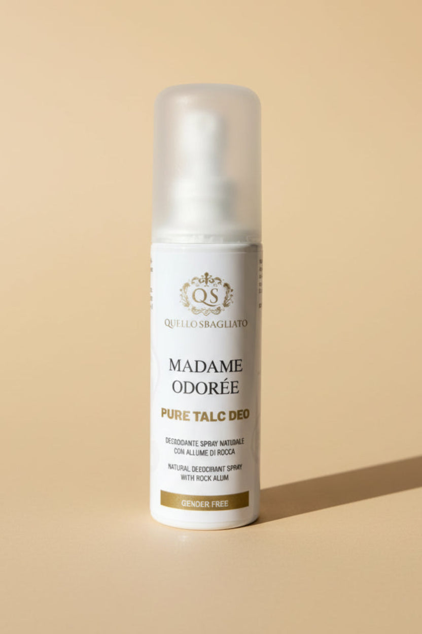 Madame Odorée deodorante senza alcool allume di rocca naturale profumo talcato 100ml