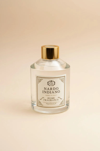Diffusore bastoncini Nardo Indiano 250ml vetro capsula dorata artigianale italiano Quello Sbagliato