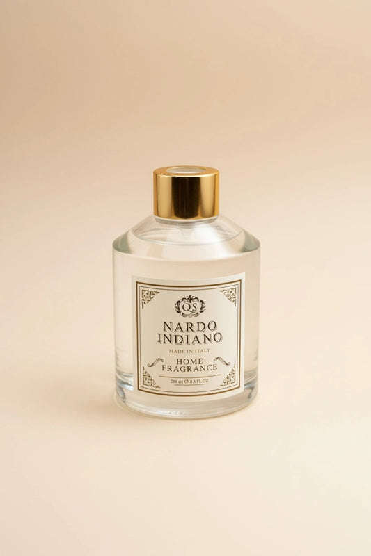 Diffusore bastoncini Nardo Indiano 250ml vetro capsula dorata artigianale italiano Quello Sbagliato