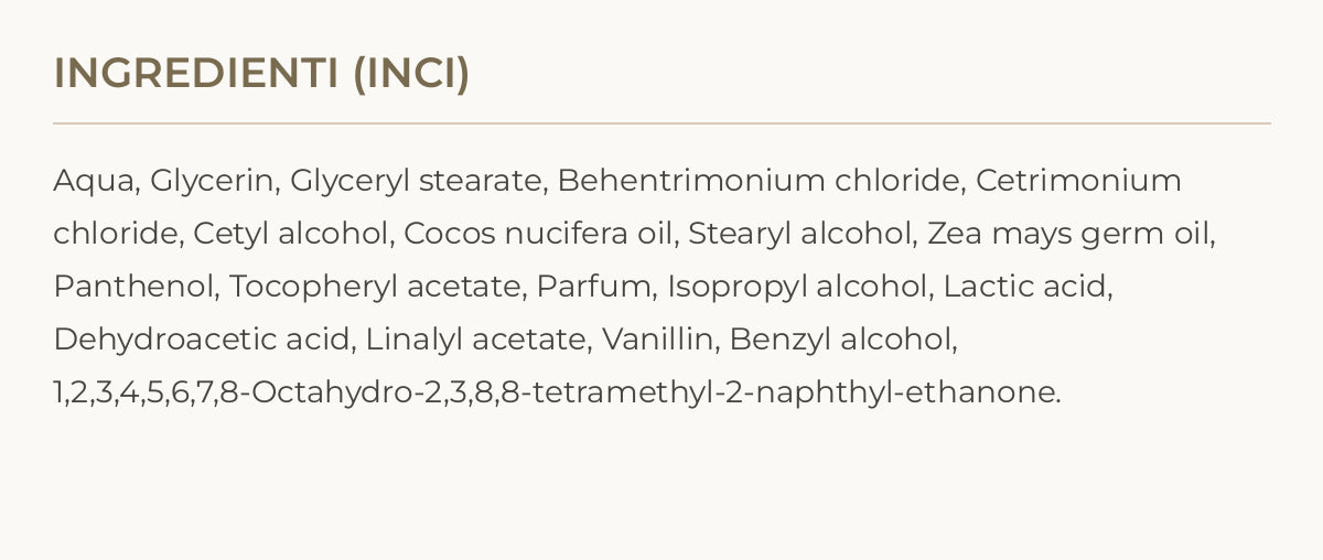 Ingredienti (INCI) di Discipline Spray Mask – Maschera Spray Senza Risciacquo