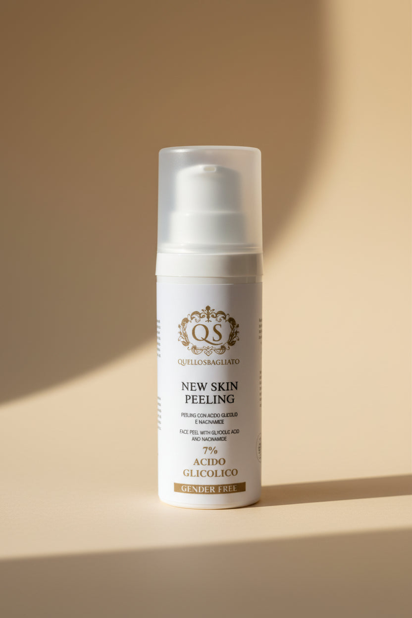 New Skin Peeling siero peeling acido glicolico 7% niacinamide con pennello made in Italy
