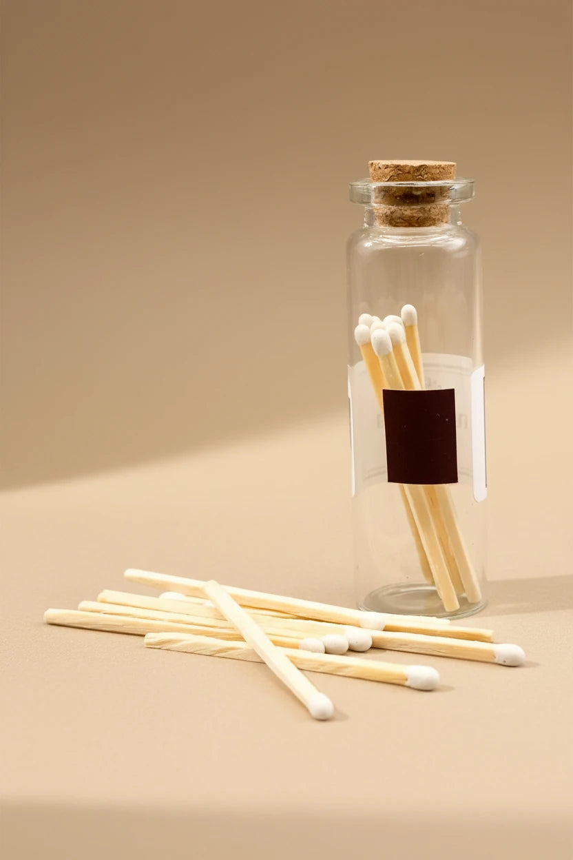 Fiammiferi per candele in vetro stile luxury