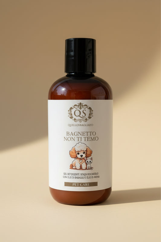 Gel igienizzante senza risciacquo per animali Quello Sbagliato delicato e pratico