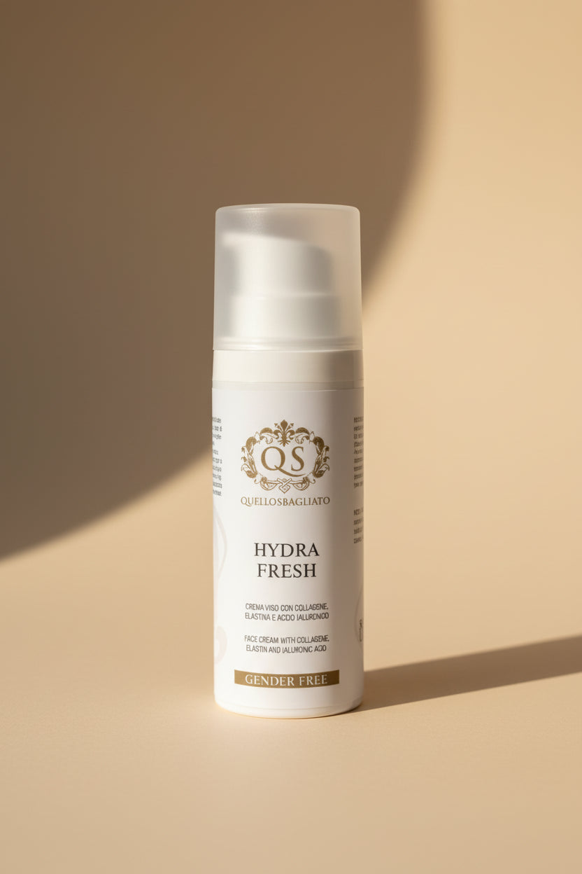 Hydra Fresh crema viso idratante leggera acido ialuronico collagene made in Italy