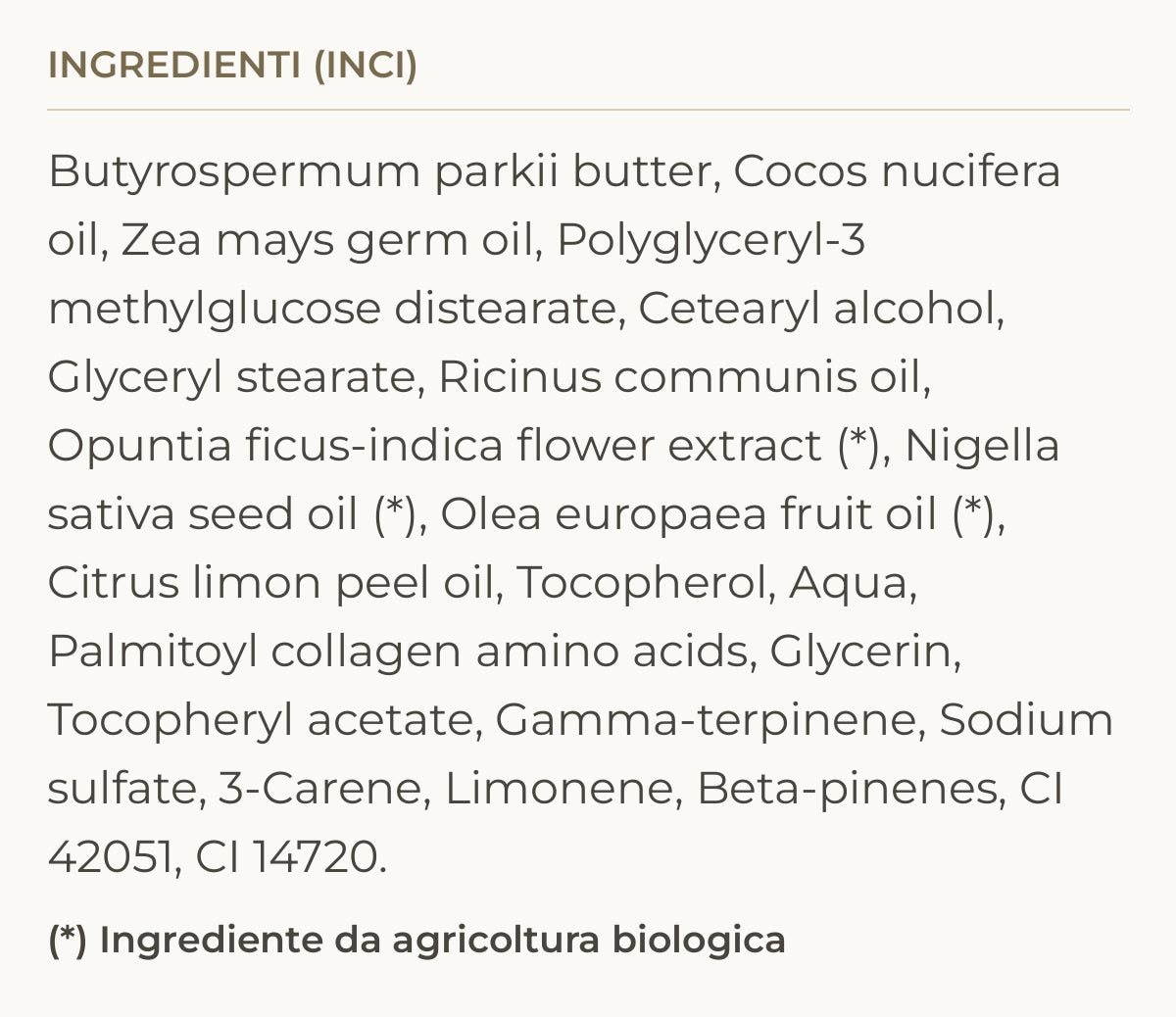 Ingredienti (INCI) di Lipéa – Burro Struccante Balsamo Viso