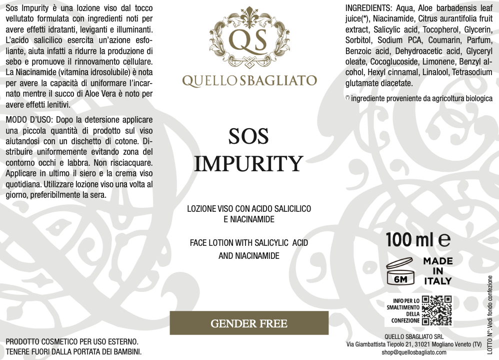 SOS Impurity - Lozione illuminante - Quello Sbagliato Shop