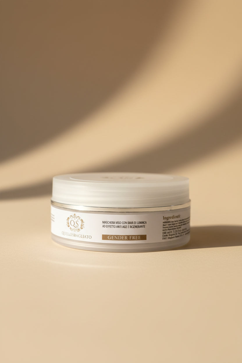 Maschera viso effetto lifting bava lumaca texture rigenerante