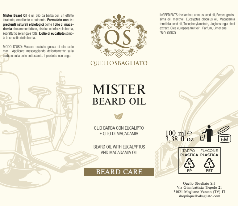 Mister Beard Oil - Quello Sbagliato Shop