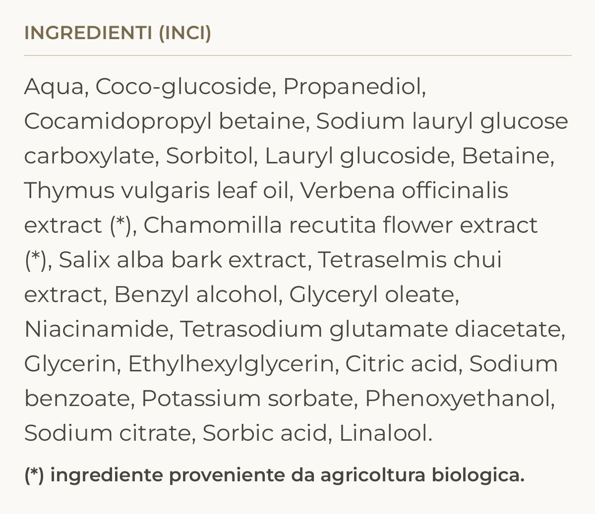 Ingredienti (INCI) di Pure Bubbles – Detergente Viso Purificante Acido Salicilico