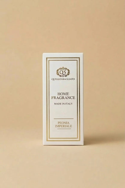 dettaglio scatola spray profumo casa artigianale peonia imperiale Quello Sbagliato
