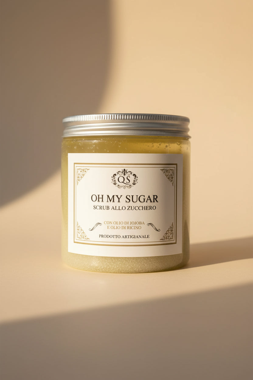 Oh My Sugar scrub corpo artigianale allo zucchero olio di jojoba ricino vitamina E super profumato