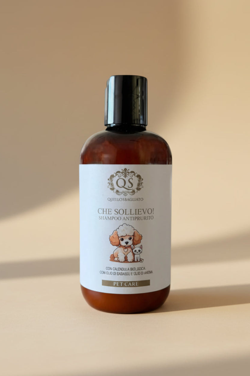 Shampoo antiprurito per animali domestici Quello Sbagliato lenitivo e delicato