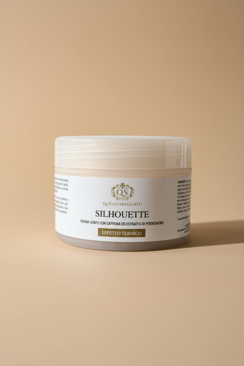 Silhouette crema corpo rimodellante caffeina capsico cellulite adiposità made in Italy