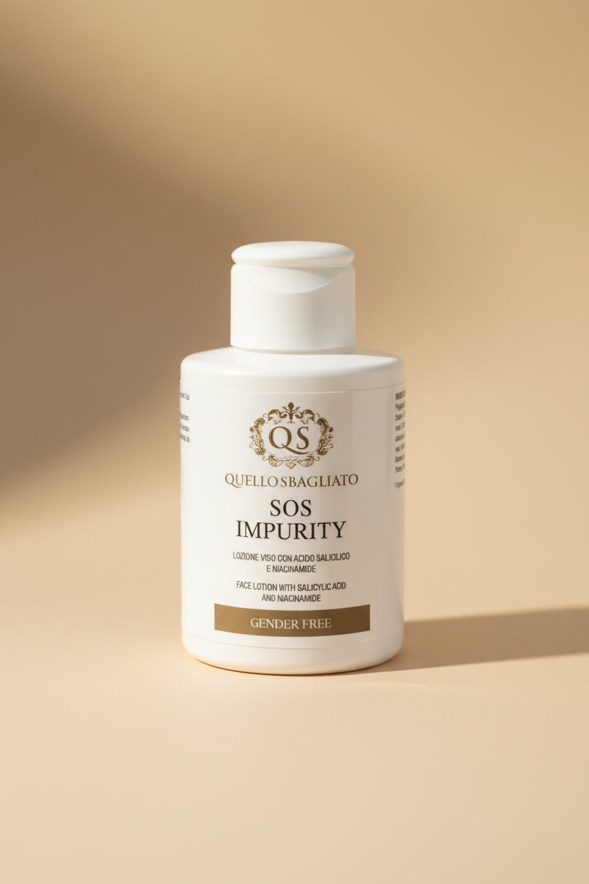 SOS Impurity lozione viso acido salicilico niacinamide imperfezioni made in Italy