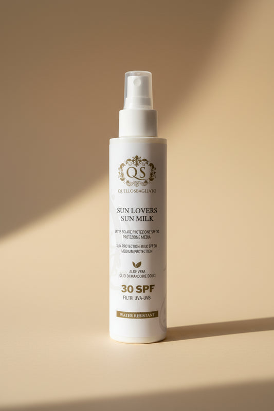Sun Lovers latte solare SPF 30 protezione media pelli colorite abbronzatura graduale made in Italy