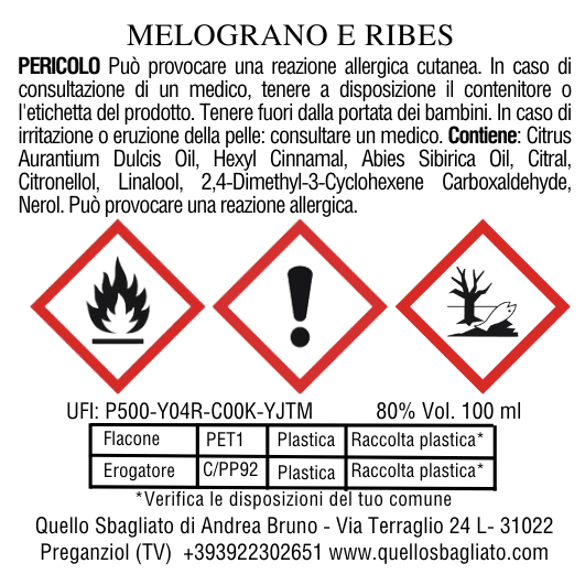 Melograno e Ribes - Fragranza spray